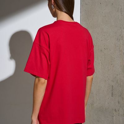 Футболка Oversize Premium, красная