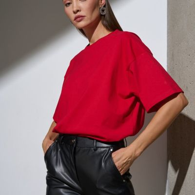 Футболка Oversize Premium, красная