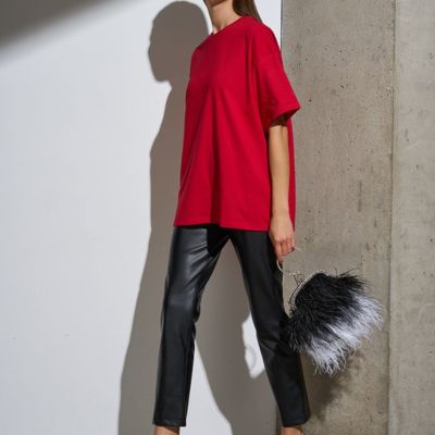 Футболка Oversize Premium, красная