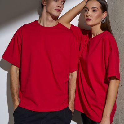 Футболка Oversize Premium, красная