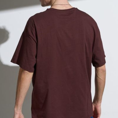 Футболка Oversize Premium, коричневая (шоколад)