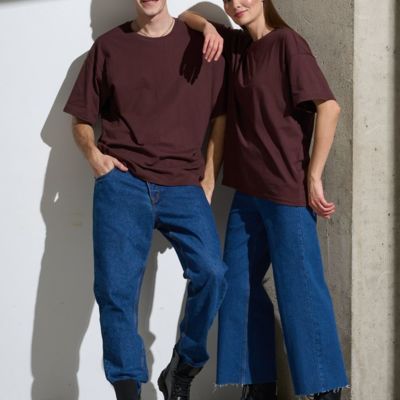 Футболка Oversize Premium, коричневая (шоколад)
