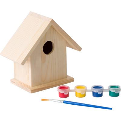 Скворечник для раскрашивания, краски и кисть