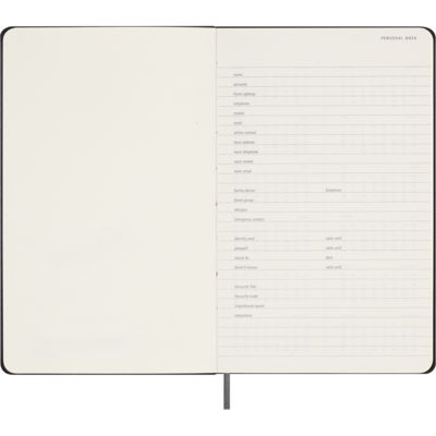 Еженедельник MOLESKINE без датировки