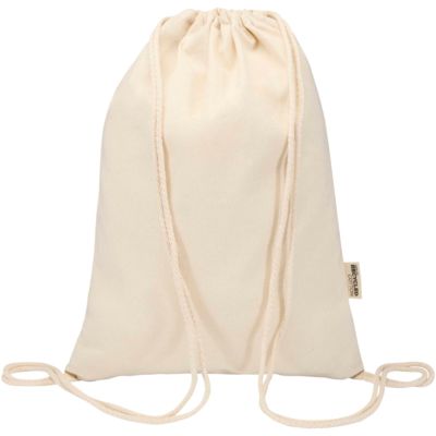 Сумка на шнурке из переработанного материала GRS "Oregon Blend" 140 г/м², 5 л