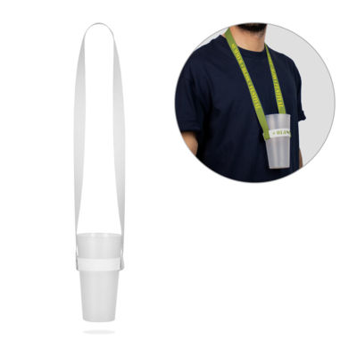 Oxford. набор ланьярд SUBLIMATION LONG II (20 мм) DUO из переработанного полиэстера (100% RPET) с эластичным держателем для стакана сублимации