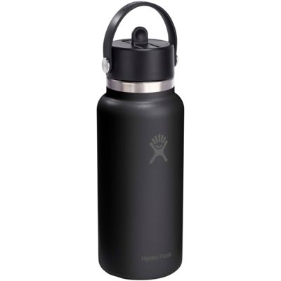 Термос-бутылка Hydro Flask Wide Mouth 946 мл из нержавеющей стали с изоляцией и крышкой с трубочкой