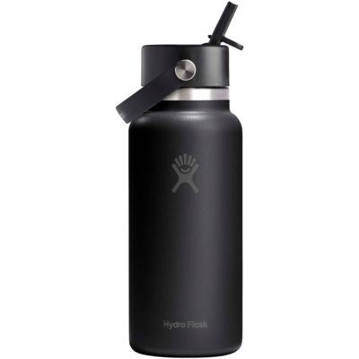Термос-бутылка Hydro Flask Wide Mouth 946 мл из нержавеющей стали с изоляцией и крышкой с трубочкой
