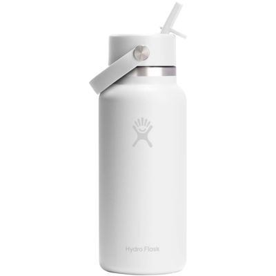 Термос-бутылка Hydro Flask Wide Mouth 946 мл из нержавеющей стали с изоляцией и крышкой с трубочкой