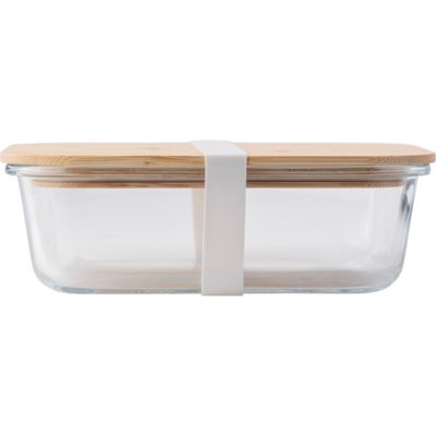 Стеклянный ланч-бокс 900 мл с бамбуковой крышкой