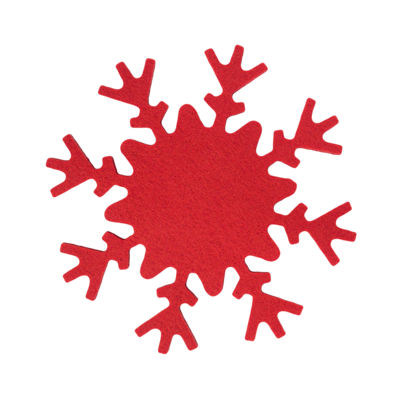 Фетровые подставки SNOWFLAKE, красные
