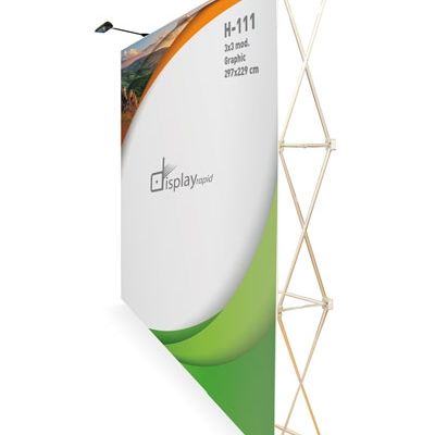 Стенд с липучками 3X3 с тележкой SHOWROOM