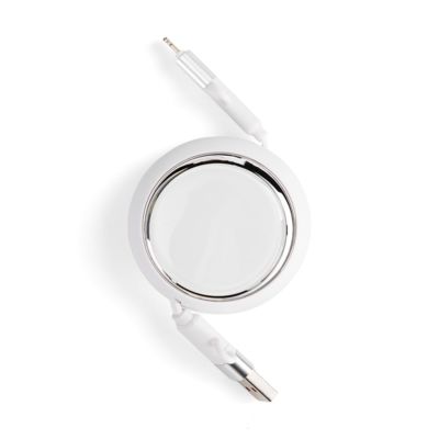 Складной кабель с переходниками pocketCoil, белый