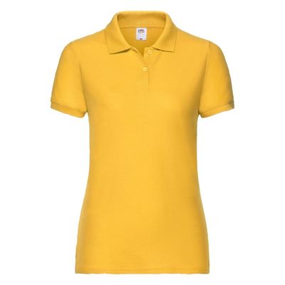 Поло "Lady-Fit 65/35 Polo", солнечно-желтый_L, 65% п/э, 35% х/б, 180 г/м2