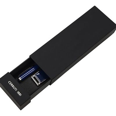 Набор Cerruti 1881: ручка шариковая, флеш-карта USB 2.0 на 2 Гб Zoom Blue