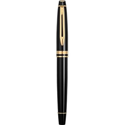 Ручка-роллер Waterman Expert 3, цвет: Black Laque GT, стержень: Fblk