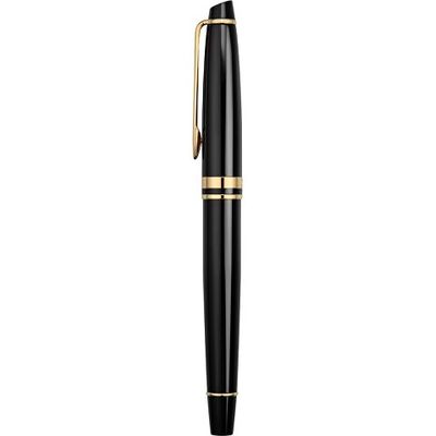 Ручка-роллер Waterman Expert 3, цвет: Black Laque GT, стержень: Fblk