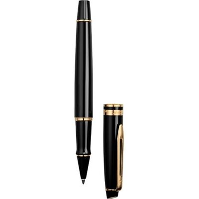 Ручка-роллер Waterman Expert 3, цвет: Black Laque GT, стержень: Fblk