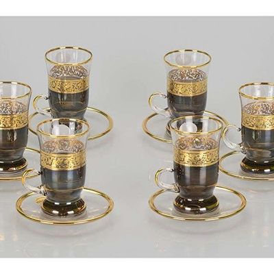 Чайный набор Важное совещание, черный/золотистый