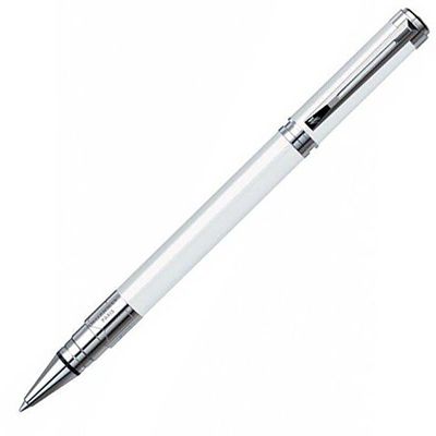 Ручка роллер Waterman Perspective Pure White CT F, белый/серебристый