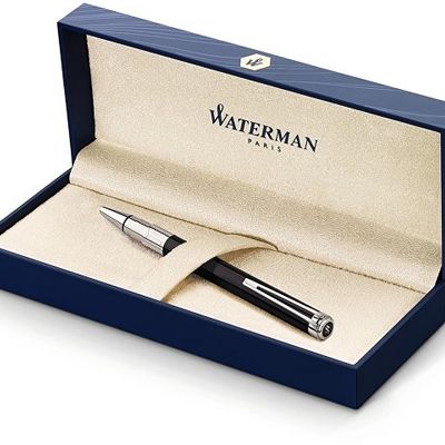 Ручка шариковая Waterman Perspective Black CT M, черный/серебристый