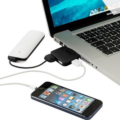 USB Hub Gaia на 4 порта, черный
