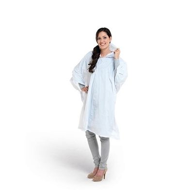 Дождевик с регулируемыми рукавами, белый